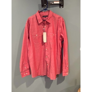 Men's Red Button-Up Shirt